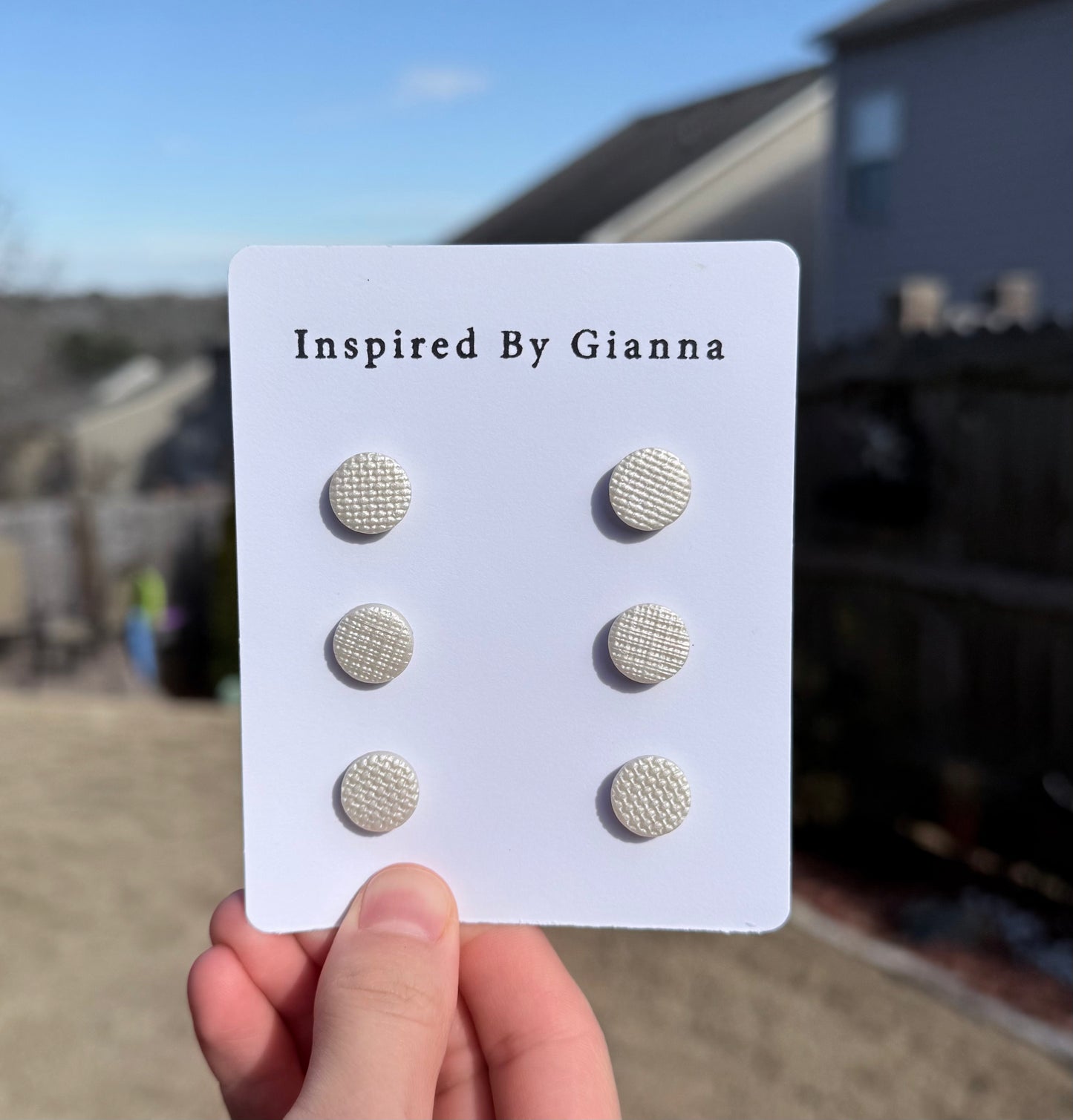 Spring Collection Pearl Textured Studs