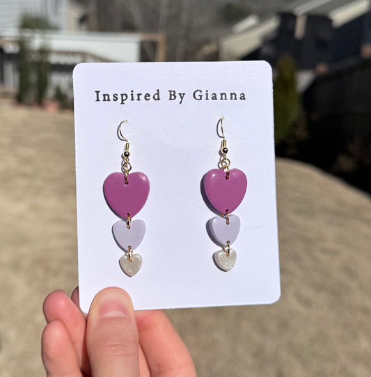 Valentines Collection Triple Love Purple